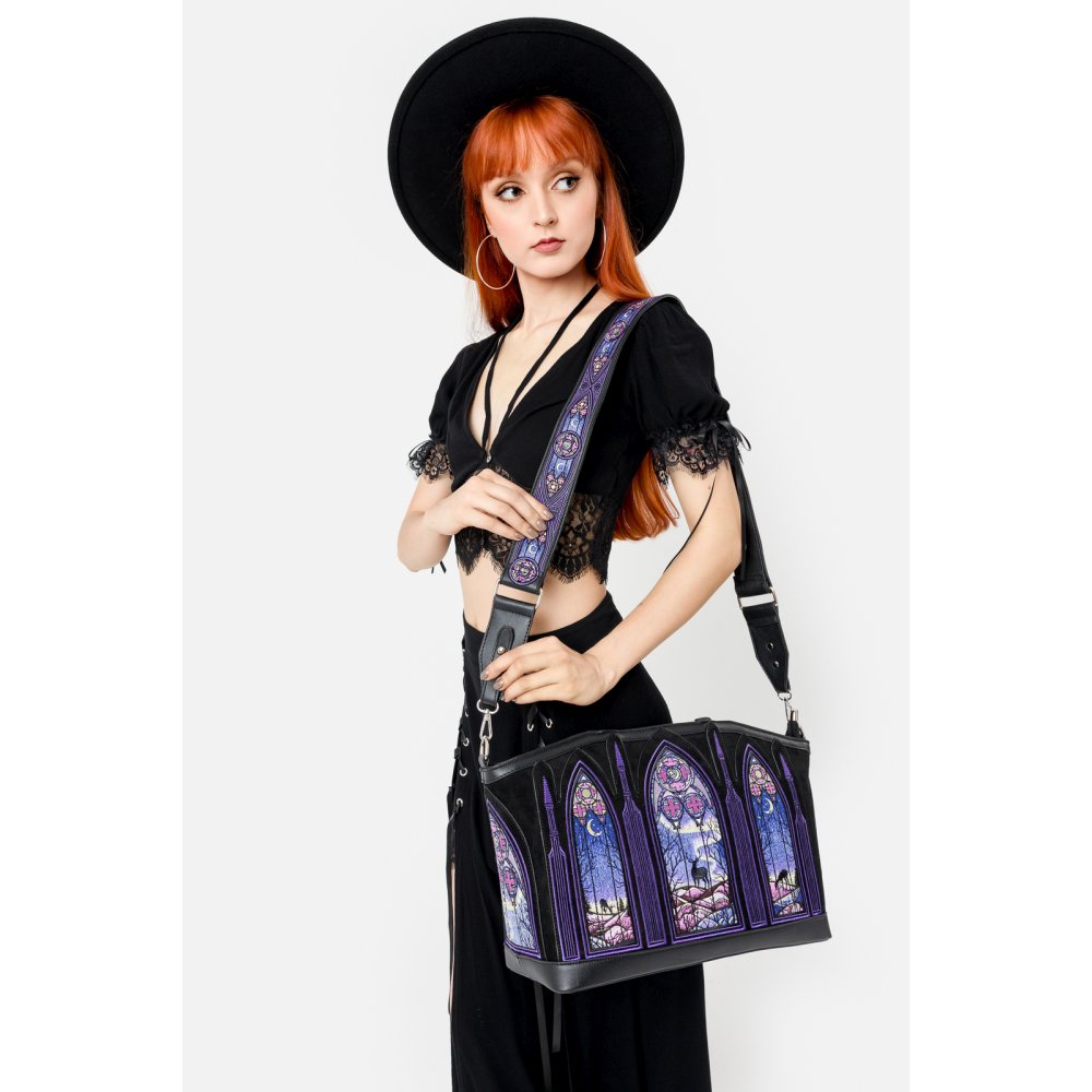 Restyle - Aurora Northern Lights Crossbody tas - Zwart